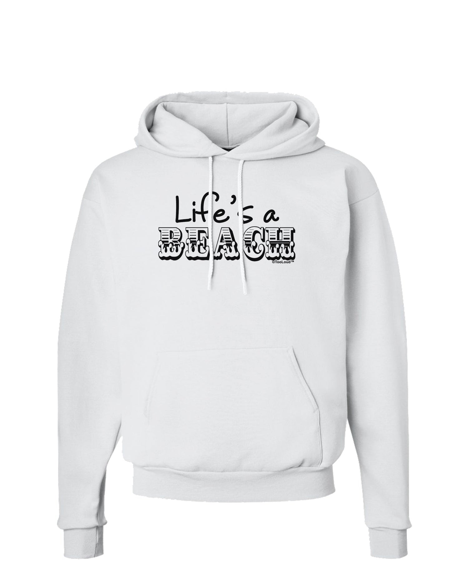 Lifes a Beach Hoodie Sweatshirt by TooLoud-Hoodie-TooLoud-White-Small-Davson Sales