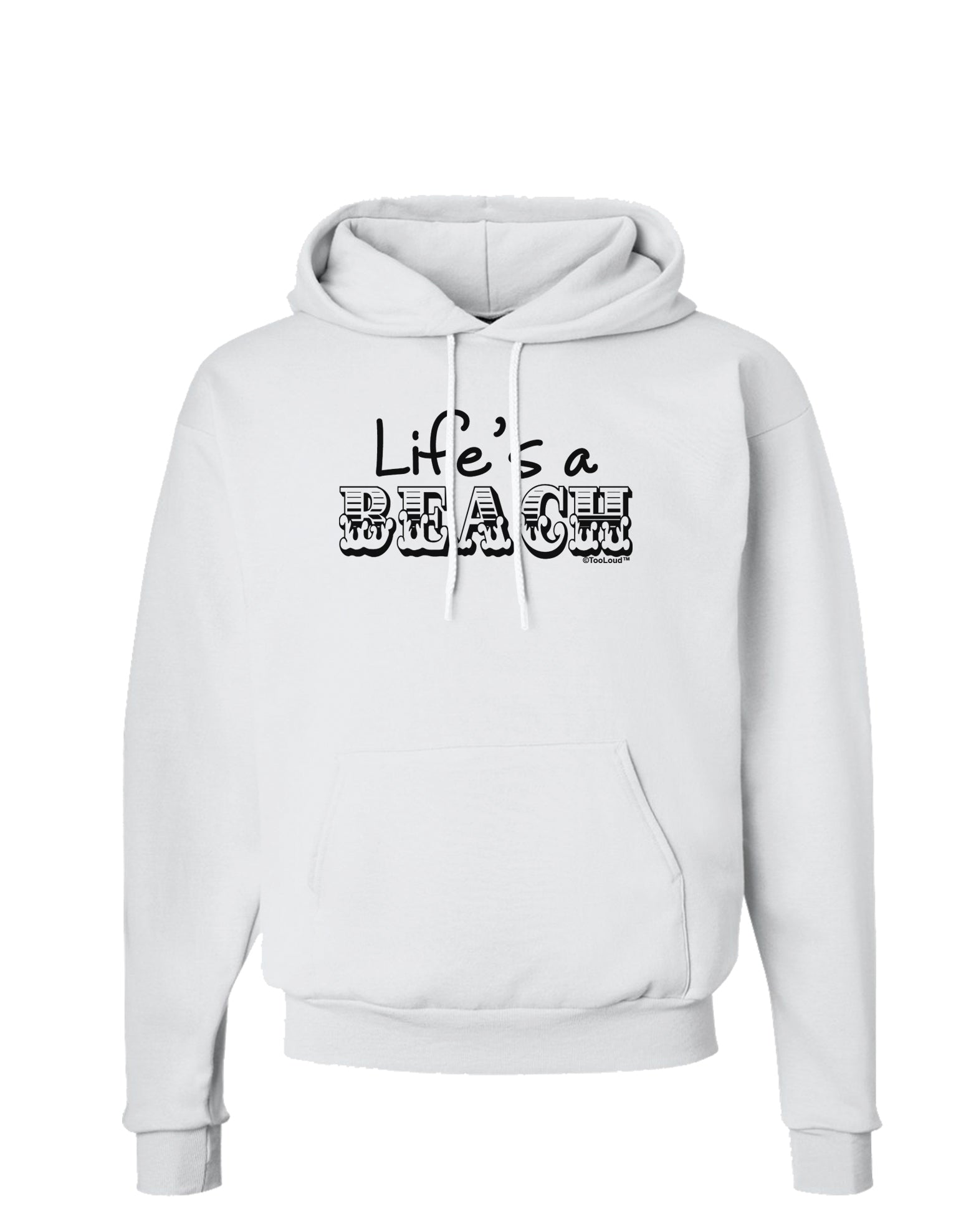 Lifes a Beach Hoodie Sweatshirt by TooLoud-Hoodie-TooLoud-White-Small-Davson Sales