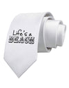 Lifes a Beach Printed White Necktie by TooLoud