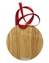 Light Wood Look Circular Metal Ornament All Over Print by TooLoud-Ornament-TooLoud-White-Davson Sales