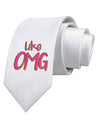 Like OMG Printed White Necktie by TooLoud