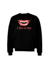 Like to Bite Adult Dark Sweatshirt-Sweatshirts-TooLoud-Black-Small-Davson Sales