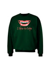 Like to Bite Adult Dark Sweatshirt-Sweatshirts-TooLoud-Deep-Forest-Green-Small-Davson Sales