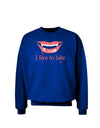 Like to Bite Adult Dark Sweatshirt-Sweatshirts-TooLoud-Deep-Royal-Blue-Small-Davson Sales