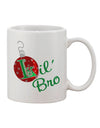 Lil Bro Printed 11 oz Coffee Mug - Perfect Drinkware for a Matching Family Ornament Celebration - TooLoud-11 OZ Coffee Mug-TooLoud-White-Davson Sales