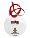 Lil Cookie In The Oven - Maternity AOP Circular Metal Ornament All Over Print-Ornament-TooLoud-White-Davson Sales