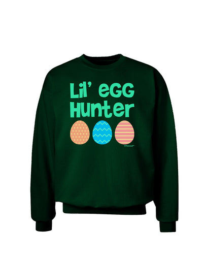 Lil' Egg Hunter - Easter - Green Adult Dark Sweatshirt by TooLoud-Sweatshirts-TooLoud-Deep-Forest-Green-Small-Davson Sales