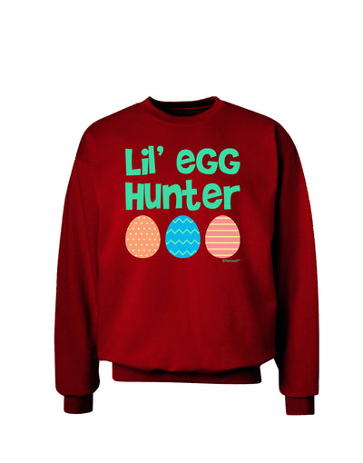 Lil' Egg Hunter - Easter - Green Adult Dark Sweatshirt by TooLoud-Sweatshirts-TooLoud-Deep-Red-Small-Davson Sales