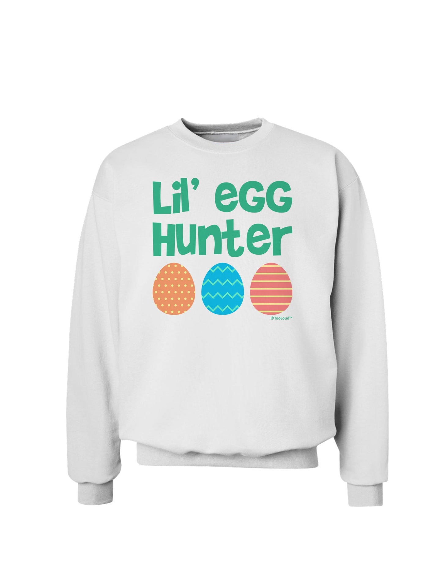 Lil' Egg Hunter - Easter - Green Sweatshirt by TooLoud-Sweatshirts-TooLoud-White-Small-Davson Sales