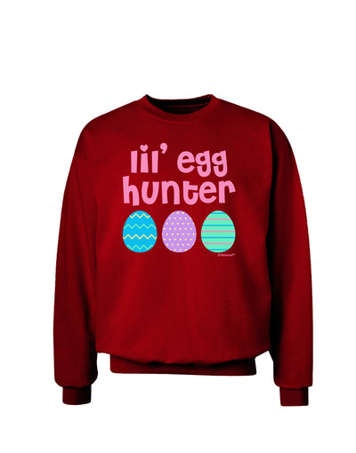 Lil' Egg Hunter - Easter - Pink Adult Dark Sweatshirt by TooLoud-Sweatshirts-TooLoud-Deep-Red-Small-Davson Sales