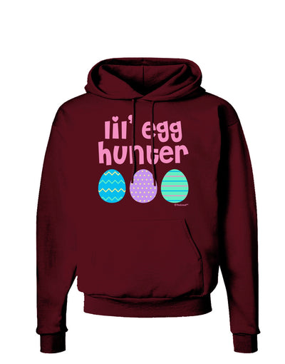 Lil' Egg Hunter - Easter - Pink Dark Hoodie Sweatshirt by TooLoud-Hoodie-TooLoud-Maroon-Small-Davson Sales