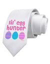 Lil' Egg Hunter - Easter - Pink Printed White Necktie by TooLoud