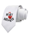 Lil Heart Breaker Printed White Necktie