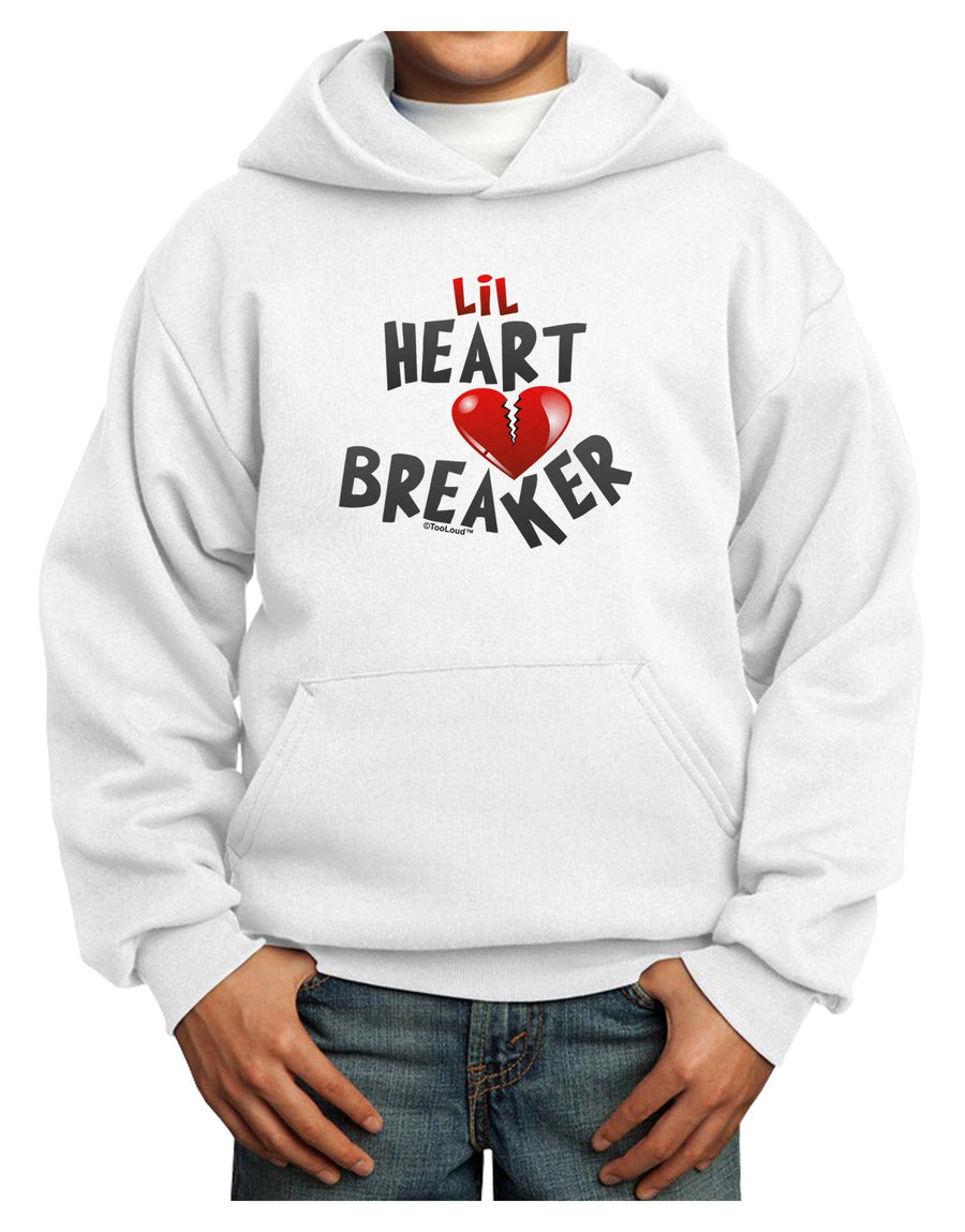 Lil Heart Breaker Youth Hoodie Pullover Sweatshirt-Youth Hoodie-TooLoud-White-XS-Davson Sales