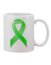 Lime Green Printed 11 oz Coffee Mug for Lyme Disease Awareness - Expertly Crafted Drinkware TooLoud-11 OZ Coffee Mug-TooLoud-White-Davson Sales