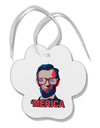 Lincoln Merica Paw Print Shaped Ornament-Ornament-TooLoud-White-Davson Sales