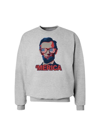 Lincoln Merica Sweatshirt-Sweatshirts-TooLoud-AshGray-Small-Davson Sales