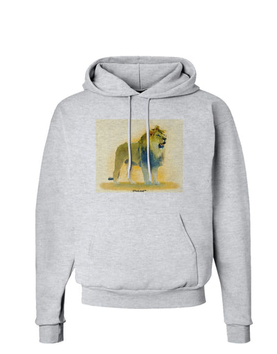 Lion Watercolor 1 Hoodie Sweatshirt-Hoodie-TooLoud-AshGray-Small-Davson Sales