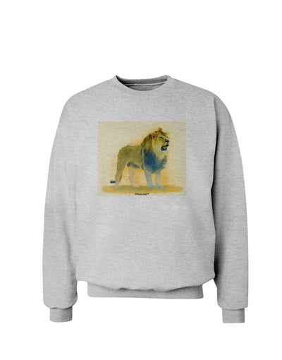 Lion Watercolor 1 Sweatshirt-Sweatshirts-TooLoud-AshGray-Small-Davson Sales