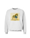 Lion Watercolor 1 Sweatshirt-Sweatshirts-TooLoud-White-Small-Davson Sales