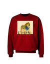 Lion Watercolor 1 Text Adult Dark Sweatshirt-Sweatshirts-TooLoud-Deep-Red-Small-Davson Sales