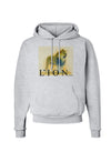 Lion Watercolor 1 Text Hoodie Sweatshirt-Hoodie-TooLoud-AshGray-Small-Davson Sales