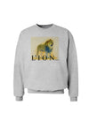 Lion Watercolor 1 Text Sweatshirt-Sweatshirts-TooLoud-AshGray-Small-Davson Sales