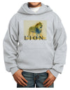 Lion Watercolor 1 Text Youth Hoodie Pullover Sweatshirt-Youth Hoodie-TooLoud-Ash-XS-Davson Sales