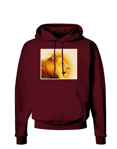 Lion Watercolor 3 Dark Hoodie Sweatshirt-Hoodie-TooLoud-Maroon-Small-Davson Sales