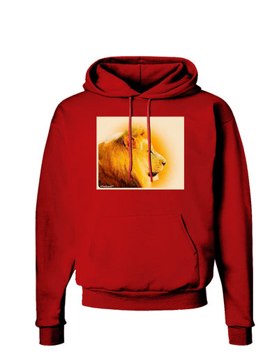 Lion Watercolor 3 Dark Hoodie Sweatshirt-Hoodie-TooLoud-Red-Small-Davson Sales