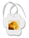 Lion Watercolor 3 Paw Print Shaped Ornament-Ornament-TooLoud-White-Davson Sales