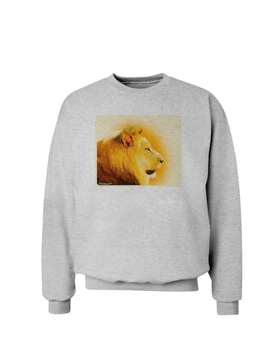 Lion Watercolor 3 Sweatshirt-Sweatshirts-TooLoud-AshGray-Small-Davson Sales