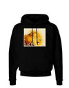 Lion Watercolor 3 Text Dark Hoodie Sweatshirt-Hoodie-TooLoud-Black-Small-Davson Sales