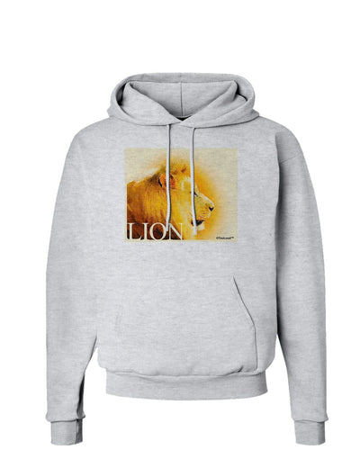 Lion Watercolor 3 Text Hoodie Sweatshirt-Hoodie-TooLoud-AshGray-Small-Davson Sales