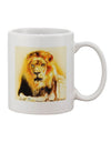 Lion Watercolor 4 Printed 11 oz Coffee Mug - Expertly Crafted Drinkware-11 OZ Coffee Mug-TooLoud-White-Davson Sales