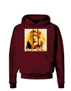 Lion Watercolor 4 Text Dark Hoodie Sweatshirt-Hoodie-TooLoud-Maroon-Small-Davson Sales