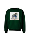 Lion Watercolor B Adult Dark Sweatshirt-Sweatshirts-TooLoud-Deep-Forest-Green-Small-Davson Sales