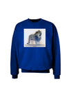 Lion Watercolor B Adult Dark Sweatshirt-Sweatshirts-TooLoud-Deep-Royal-Blue-Small-Davson Sales