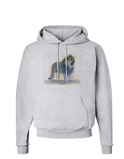 Lion Watercolor B Hoodie Sweatshirt-Hoodie-TooLoud-AshGray-Small-Davson Sales