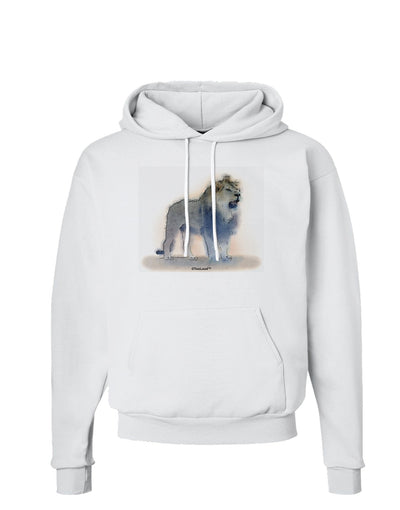 Lion Watercolor B Hoodie Sweatshirt-Hoodie-TooLoud-White-Small-Davson Sales