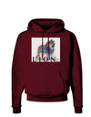 Lion Watercolor B Text Dark Hoodie Sweatshirt-Hoodie-TooLoud-Maroon-Small-Davson Sales