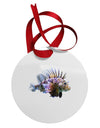 Lionfish Circular Metal Ornament-Ornament-TooLoud-White-Davson Sales