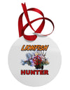 Lionfish Hunter Circular Metal Ornament-Ornament-TooLoud-White-Davson Sales