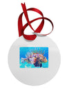 Lionfish in Watercolor Circular Metal Ornament by TooLoud-Ornament-TooLoud-White-Davson Sales