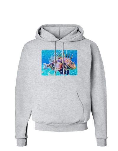 Lionfish in Watercolor Hoodie Sweatshirt by-Hoodie-TooLoud-AshGray-Small-Davson Sales