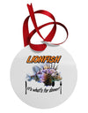 Lionfish - It's What's For Dinner Circular Metal Ornament-Ornament-TooLoud-White-Davson Sales