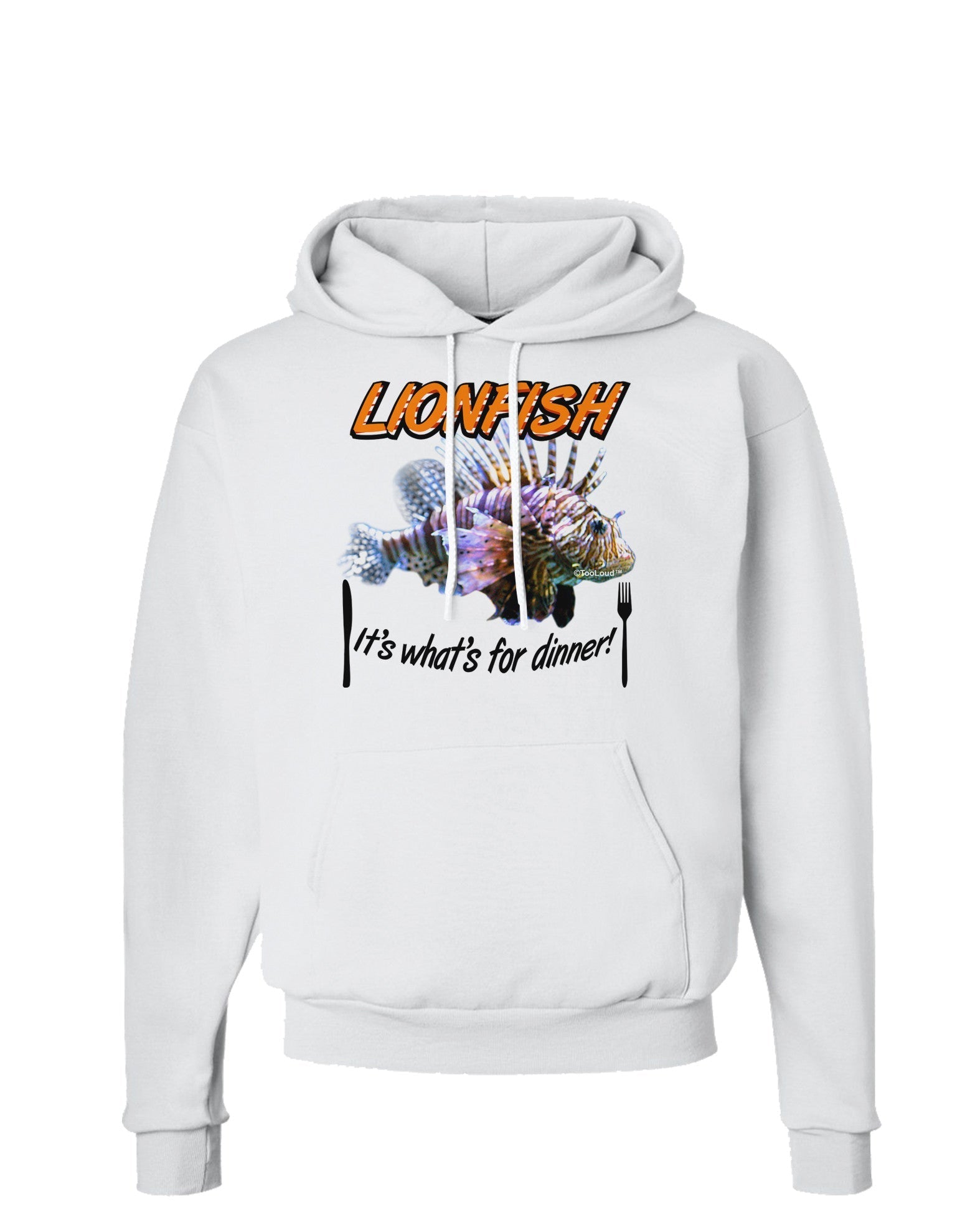 Lionfish - It's What's For Dinner Hoodie Sweatshirt-Hoodie-TooLoud-White-Small-Davson Sales