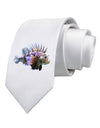 Lionfish Printed White Necktie