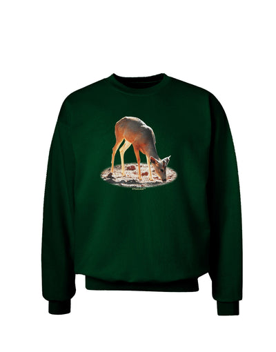 Little Buck Cutout Adult Dark Sweatshirt-Sweatshirts-TooLoud-Deep-Forest-Green-Small-Davson Sales