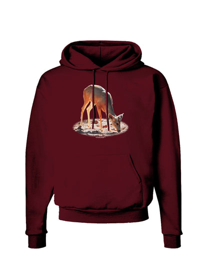 Little Buck Cutout Dark Hoodie Sweatshirt-Hoodie-TooLoud-Maroon-Small-Davson Sales